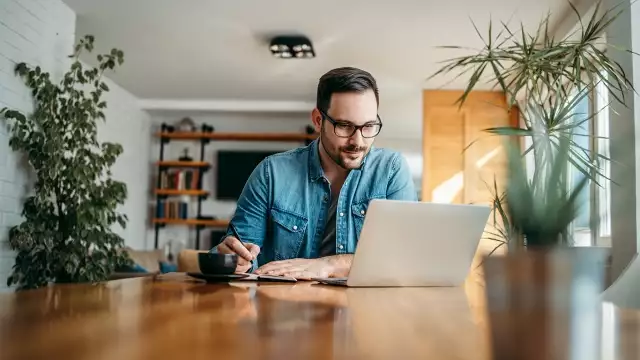 Man working from home