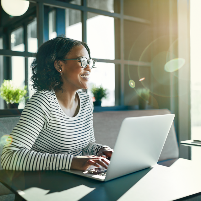 Woman at a desk