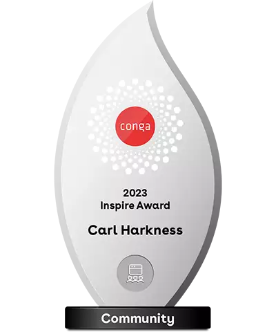 Carl Harkness 2023 Inspire Award Winner