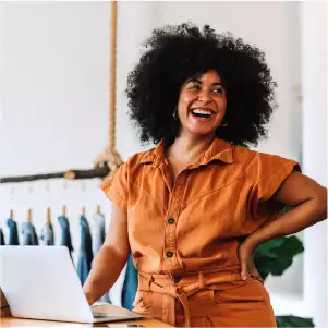 Woman smiling