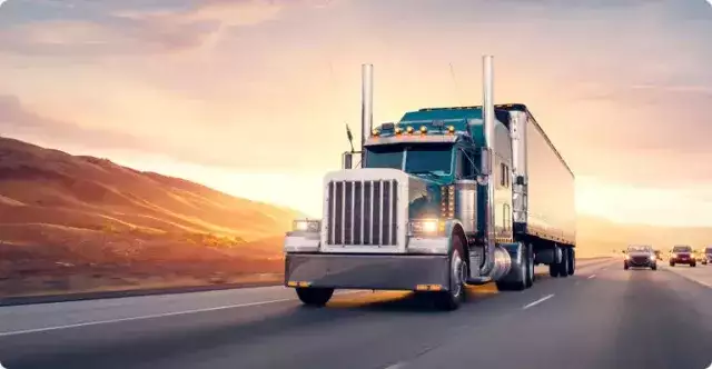 Truck on highway