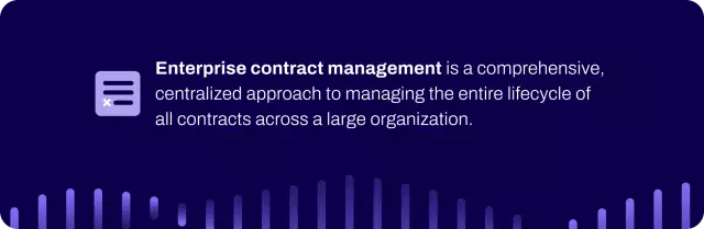 Enterprise contract management definition.