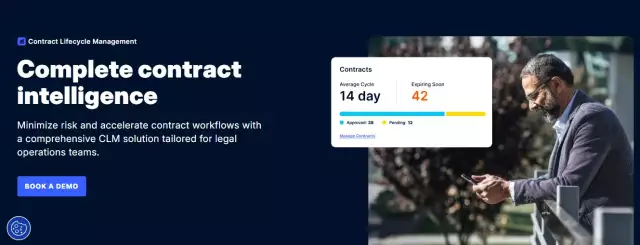 Onit contract management tool homepage.