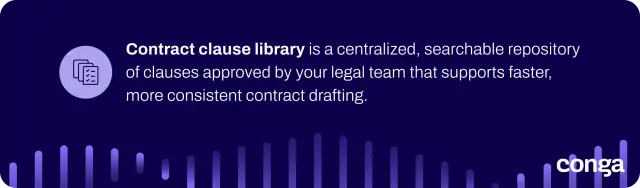 Definition of contract clause library.