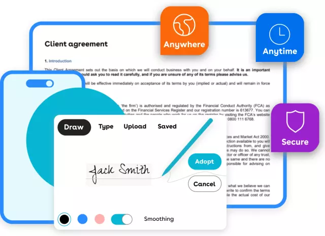 Conga Sign, sedcure esignature software, anywhere, anytime, any platform