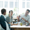 Team meeting in conference room